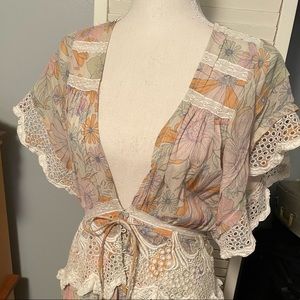 Free People long top/dress/kimono size small